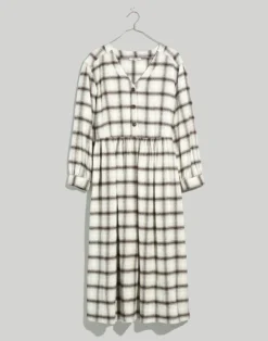 Madewell Flannel Button-Front Midi Dress 11 Madewell Flannel Button-Front Midi Dress -Madewell Sales NH065 WY9295 ld