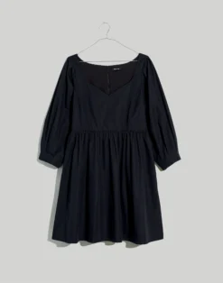 Madewell Poplin Puff-Sleeve Mini Dress -Madewell Sales NH073 BK5229 ld