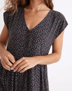 Madewell Challis Button-Front Midi Dress In Campden Daisies -Madewell Sales NH103 PP3232 d5