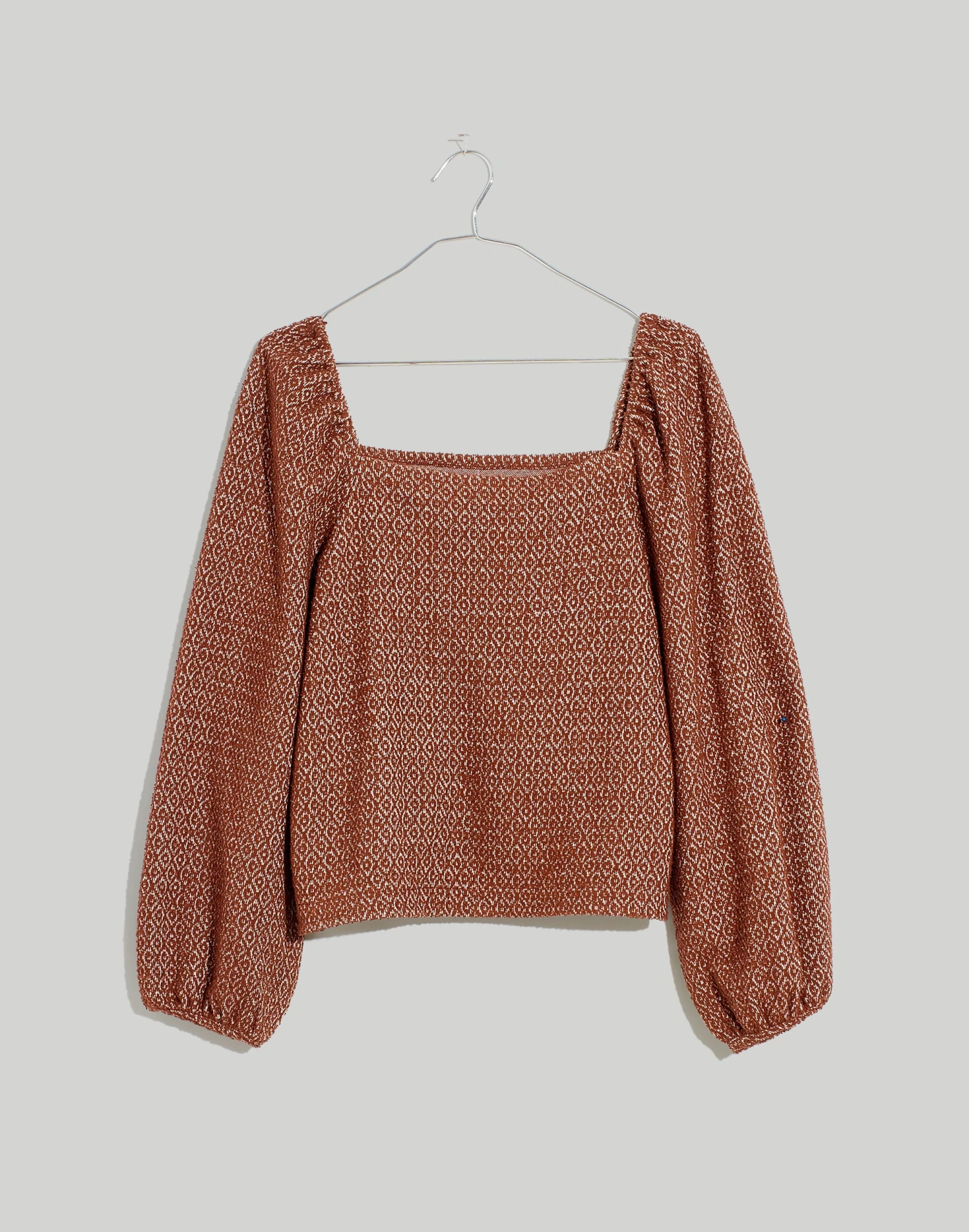 Madewell Plus Jacquard Puff-Sleeve Crop Top 4 Madewell Plus Jacquard Puff-Sleeve Crop Top - Image 4