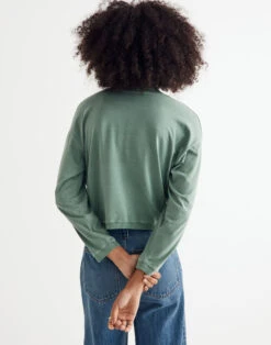 Madewell Rivet & Thread Mockneck Crop Tee -Madewell Sales NH215 GR7531 d2