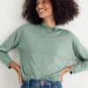 Madewell Rivet & Thread Mockneck Crop Tee