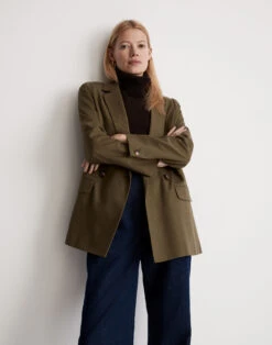 Madewell Drapeweave Caldwell Double-Breasted Blazer -Madewell Sales NH328 GR7199 d5