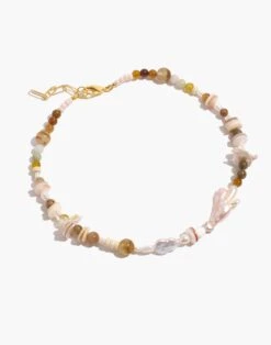 Madewell X Charlie Beads Pearl And Stone Necklace -Madewell Sales NH554 EE3541 d1