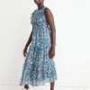 Madewell Banjanan Voile Iris Dress In Surf Floral