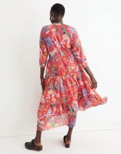 Madewell Banjanan Voile Bazaar Dress In Azalea Floral -Madewell Sales NH921 EE3612 d2