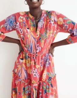 Madewell Banjanan Voile Bazaar Dress In Azalea Floral -Madewell Sales NH921 EE3612 d5