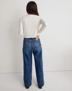 Madewell Ribbed Long-Sleeve Turtleneck Crop Top -Madewell Sales NI083 NA6817 d2