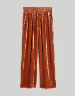 Madewell Silk-Blend Velvet Carley Wide-Leg Pants 9 Madewell Silk-Blend Velvet Carley Wide-Leg Pants -Madewell Sales NI301 BR6548 ld