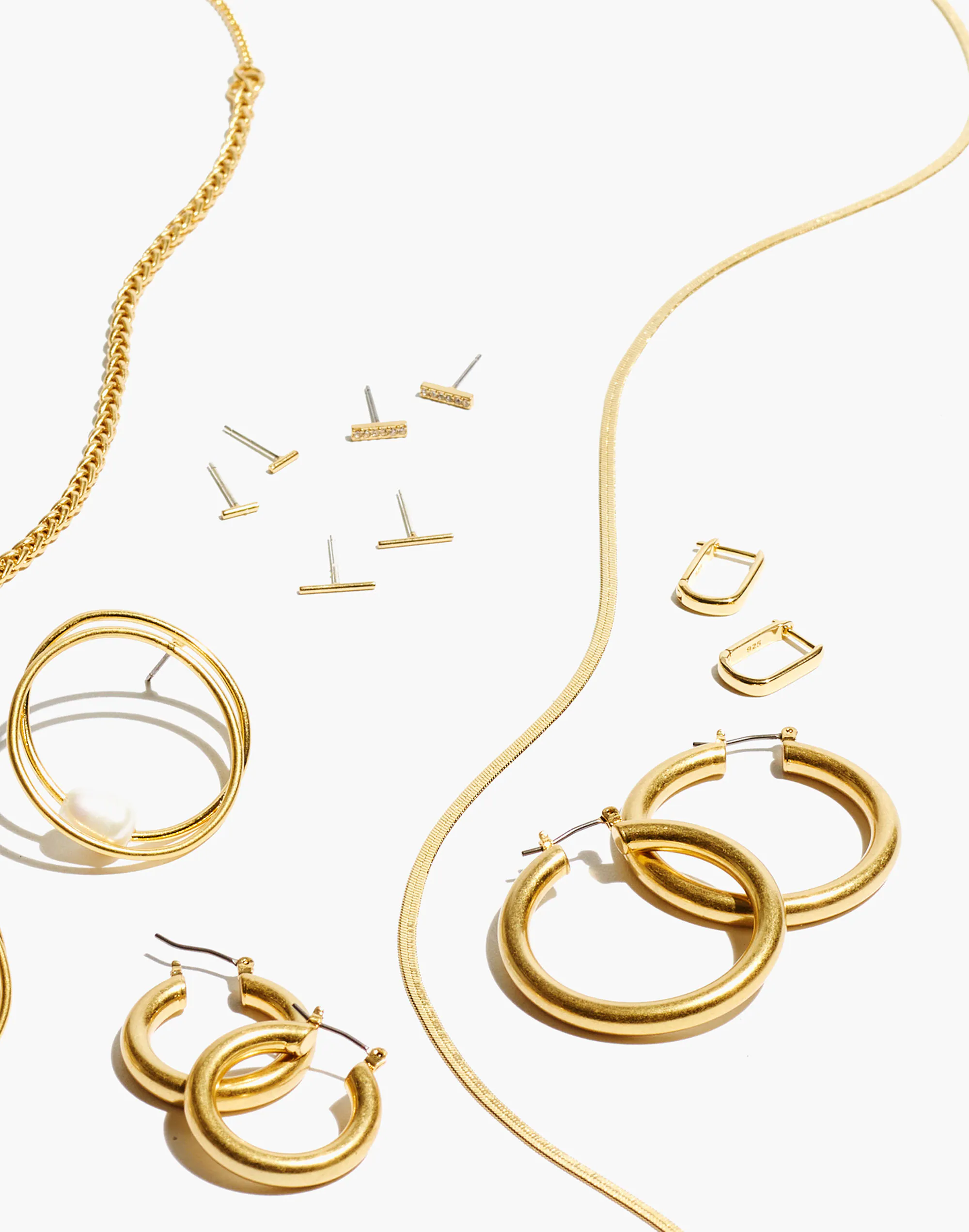 Madewell Delicate Collection Demi-Fine Carabiner Hoop Earrings 3 Madewell Delicate Collection Demi-Fine Carabiner Hoop Earrings - Image 3