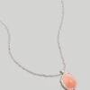 Madewell Coral Stone Pendant Necklace