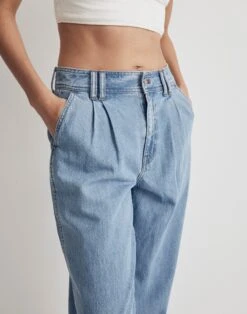 Madewell Baggy Tapered Jeans In Idarose Wash: Pleated Edition -Madewell Sales NJ217 DM6825 d5