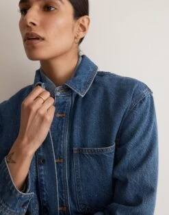 Madewell Denim Shirt-Jacket In Taitley Wash -Madewell Sales NJ510 DM6594 d5
