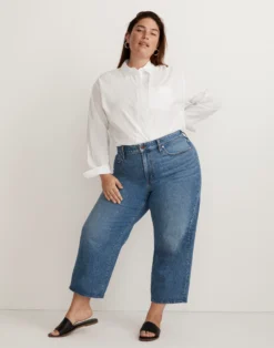 Madewell The Plus Perfect Vintage Wide-Leg Crop Jean In Cresslow Wash