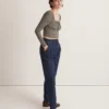 Madewell Ribbed Square-Neck Long-Sleeve Top