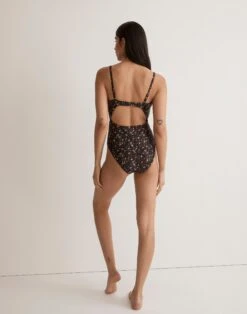 Madewell Cinched Cutout One-Piece Swimsuit In Free Floral -Madewell Sales NJ903 PP3860 d2