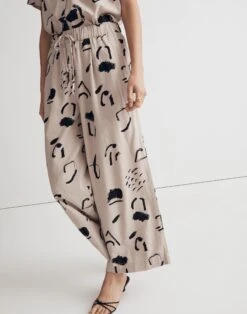 Madewell X Caroline Z Hurley Pull-On Wide-Leg Crop Pants In Abstract Alpha 9 Madewell X Caroline Z Hurley Pull-On Wide-Leg Crop Pants In Abstract Alpha -Madewell Sales NJ979 PP4117 d5