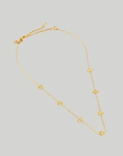 Madewell Etched Heart Station Necklace -Madewell Sales NK383 ED0747 d1