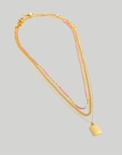 Madewell Three-Piece Freshwater Pearl Seed Bead Necklace Set -Madewell Sales NK384 PK6464 d1
