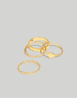Madewell Etched Pinwheel Stacking Ring Set