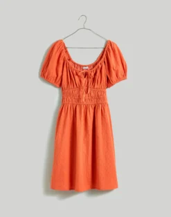 Madewell Dobby Sophia Tie-Front Mini Dress -Madewell Sales NK452 PK6443 ld