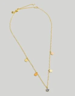 Madewell Enamel Floral Charm Necklace -Madewell Sales NK522 GR7988 d1