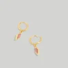 Madewell Stone Collection Rhodonite Twisted Huggie Hoop Earrings