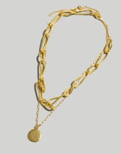 Madewell Two-Piece Chunky Link Necklace Set -Madewell Sales NK557 ED0747 d1