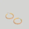 Madewell Stone Collection Rhodonite Hoop Earrings