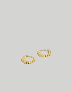 Madewell Tonal Beaded Huggie Hoop Earrings