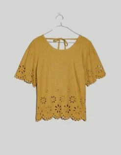 Madewell Plus Floral Eyelet Crop Top -Madewell Sales NK708 GR8010 ld
