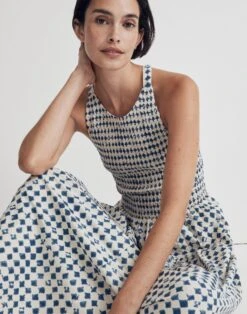 Madewell Halter Tiered Midi Dress In Shibori Print -Madewell Sales NL080 WR0396 d5