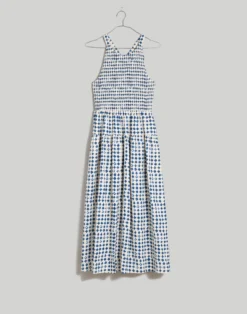 Madewell Halter Tiered Midi Dress In Shibori Print -Madewell Sales NL080 WR0396 ld