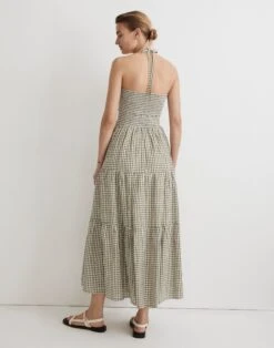 Madewell Modular Halter Midi Dress In Gingham -Madewell Sales NL081 WR0701 d2