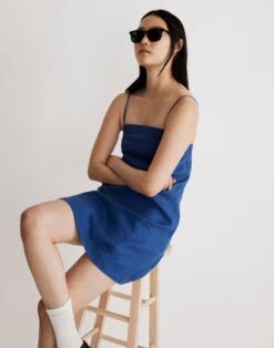 Madewell Goldie Mini Dress In 100% Linen -Madewell Sales NL087 BL0899 d5