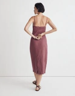 Madewell Goldie Midi Slip Dress In 100% Linen -Madewell Sales NL089 PR0228 d2