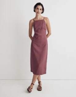 Madewell Goldie Midi Slip Dress In 100% Linen