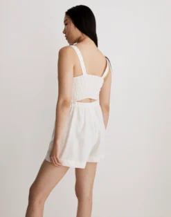 Madewell Modular Sleeveless Romper In 100% Linen -Madewell Sales NL093 NA5334 d2