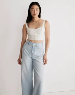 Madewell Modular Sleeveless Romper In 100% Linen -Madewell Sales NL093 NA5334 d5