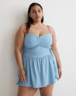 Madewell MWL Flex Wrap Skort In Gingham -Madewell Sales NL310 KF6082 d5