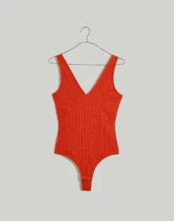 Madewell Deep V-Neck Thong Bodysuit 9 Madewell Deep V-Neck Thong Bodysuit -Madewell Sales NL394 RD5995 ld