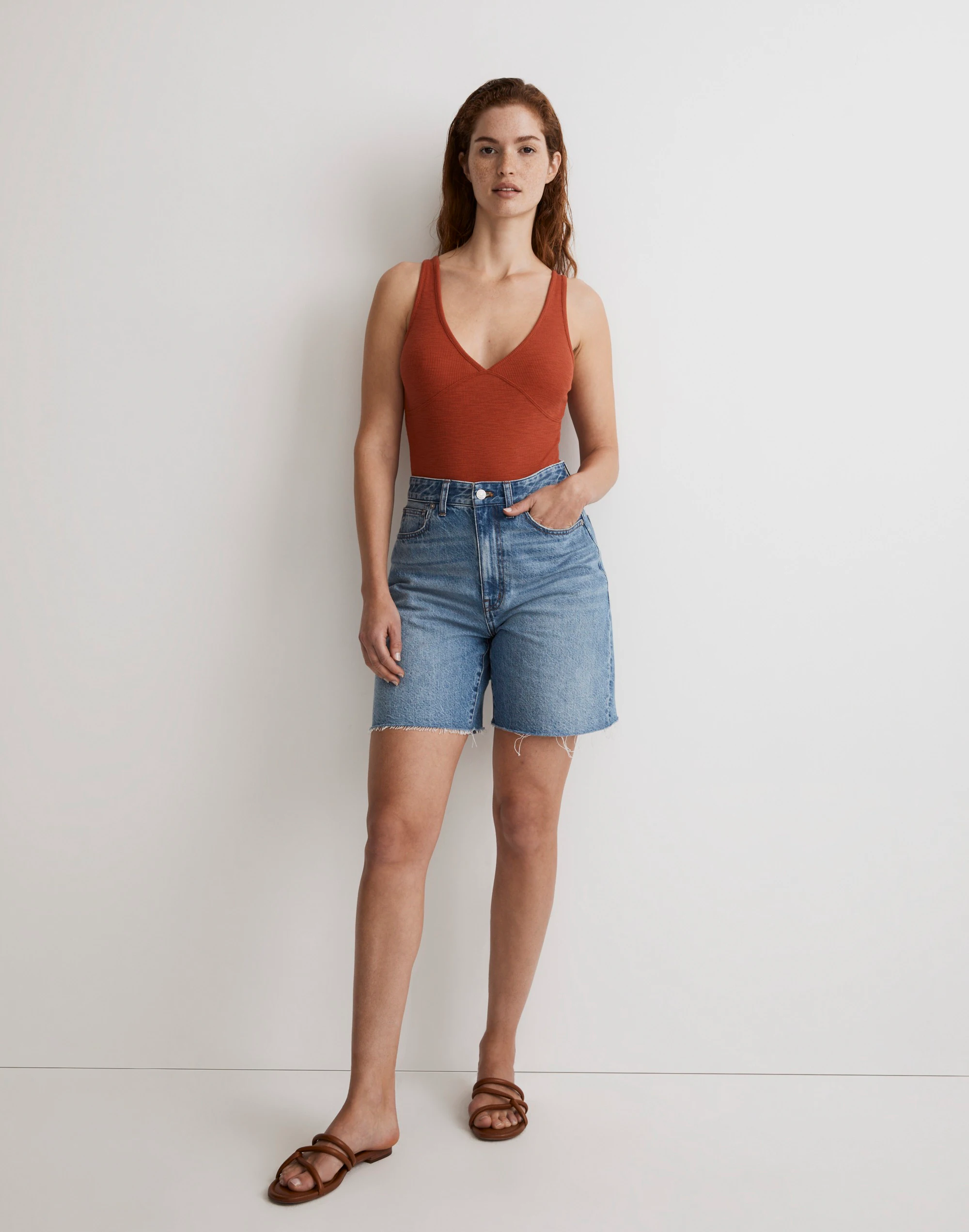 Madewell Deep V-Neck Thong Bodysuit 1 Madewell Deep V-Neck Thong Bodysuit