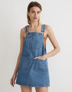 Madewell Denim Overall Mini Dress In Groveson Wash -Madewell Sales NL436 DM6822 d5