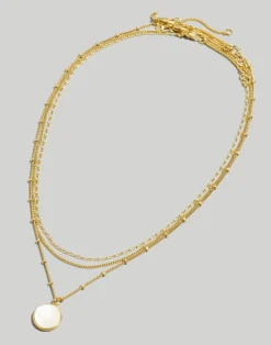 Madewell Three-Pack Mother Of Pearl Necklace Set -Madewell Sales NL488 ED0747 d1
