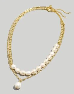Madewell Two-Piece Freshwater Pearl Necklace Set -Madewell Sales NL489 ED0747 d1