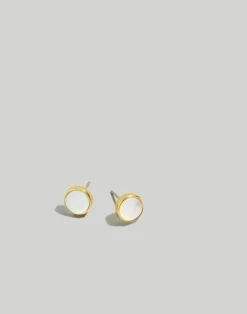Madewell Pearl Oyster Stud Earrings