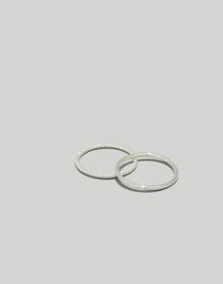 Madewell Delicate Collection Demi-Fine Rope Stacking Rings