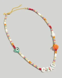 Madewell Freshwater Pearl Ciao Beaded Necklace -Madewell Sales NL519 OR0049 d1