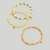 Madewell Three-Pack Orange Beaded Bracelet