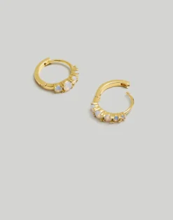 Madewell Stone Huggie Hoop Earrings